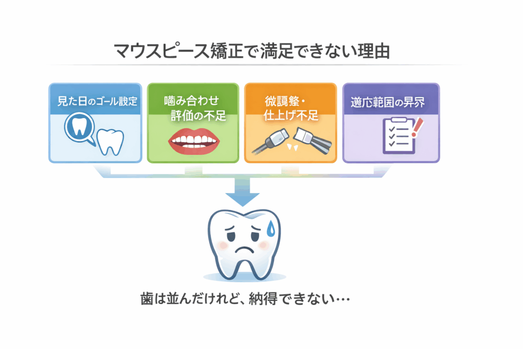 マウスピース矯正で満足できない理由
