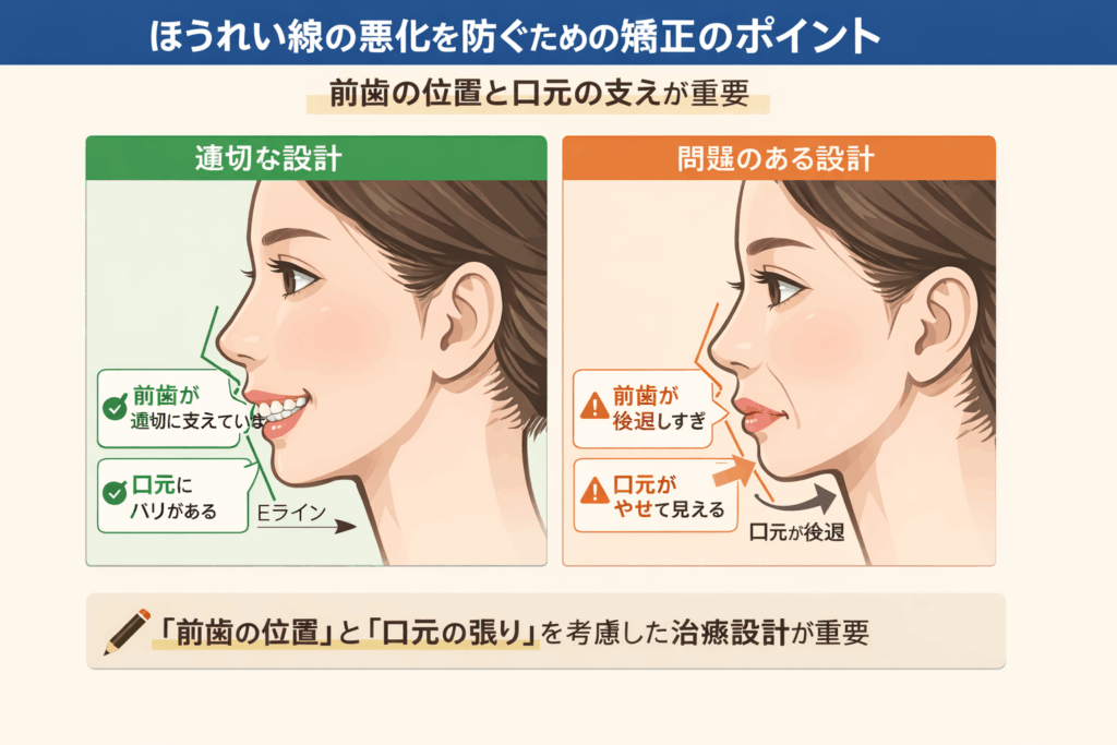ほうれい線と矯正